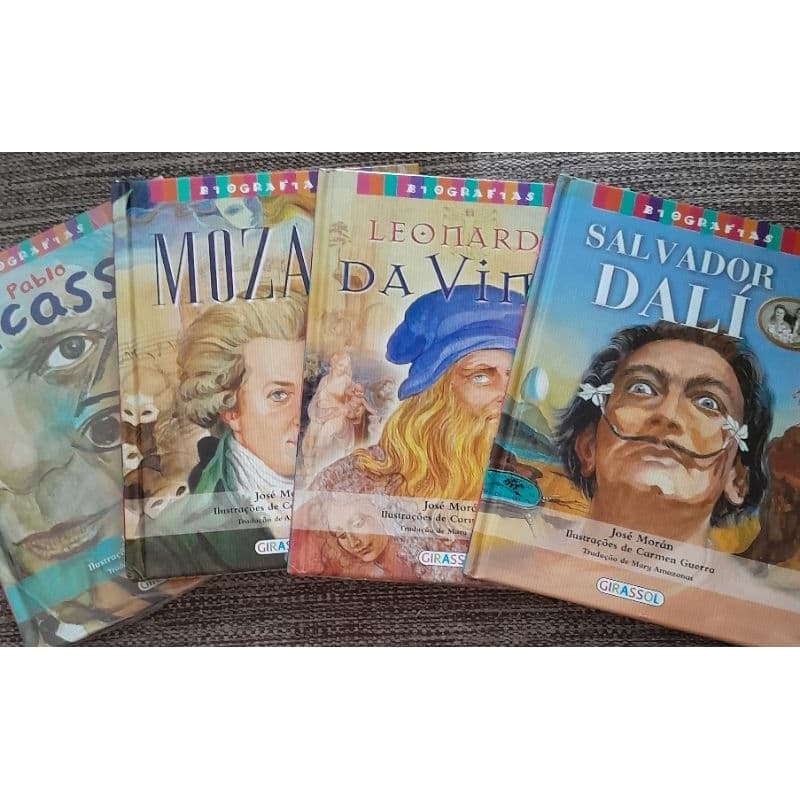 Biografias ilustradas - Dalí/ Da Vinci/ Picasso/ Mozart