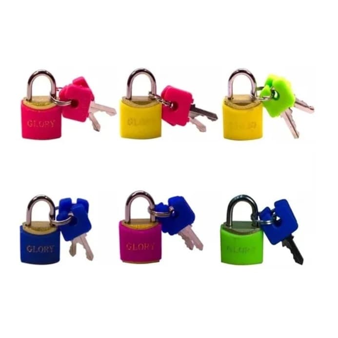 Cadeado Colorido Mala Bolsa Viagem Glory Trava Maleta Armário Segurança escolha a cor