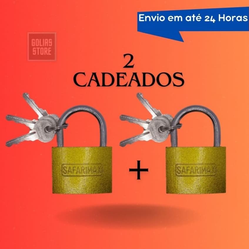 Kit 2 Cadeados Reforçado Vários Tamanhos