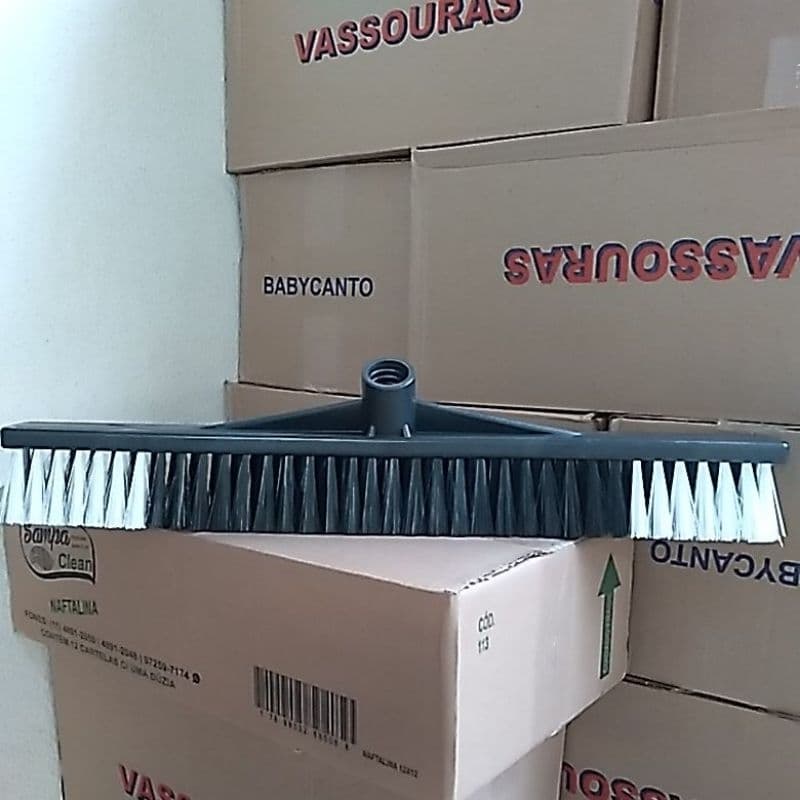 vassoura pelo sintetico plastica 53cm sem cabo