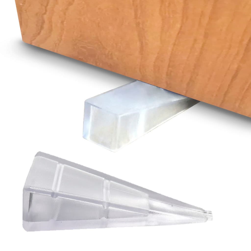 Kit 4 Trava Porta Peso Calço Prendedor Aparador Silicone Transparente Discreto