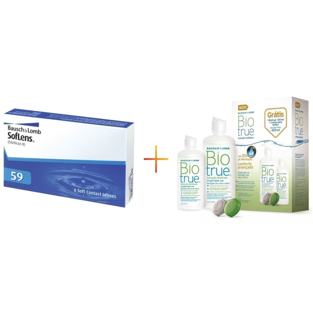Lente De Contato Soflens 59 com Kit Biotrue