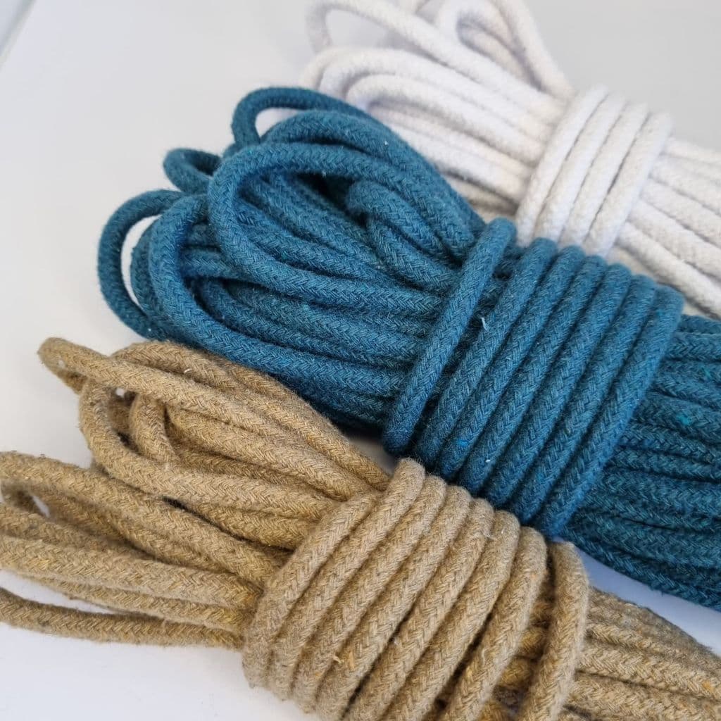 Corda  de algodão trançado 3 Milímetros/4 Milímetros/ Meadas com 10 metros