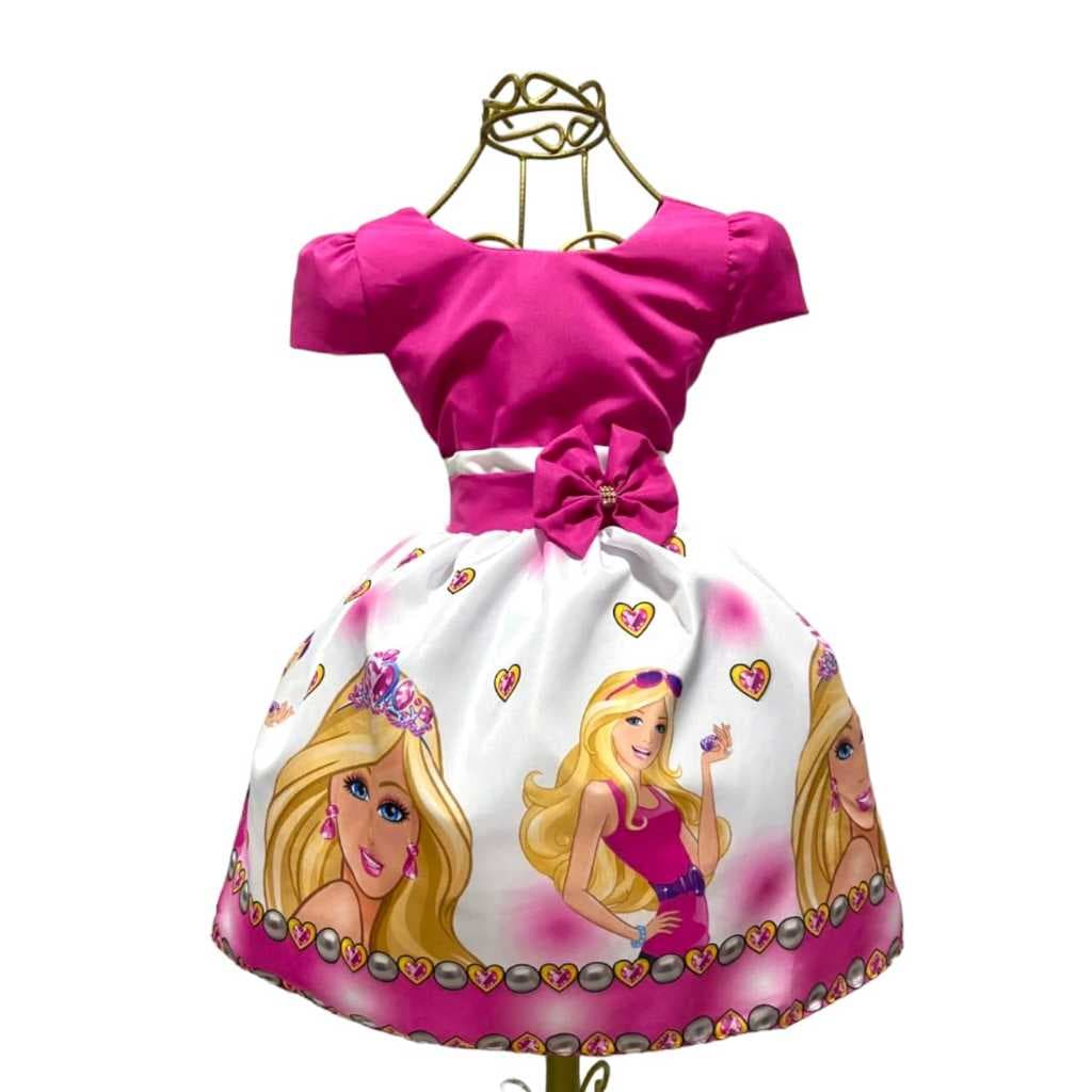 Vestido Infantil Temático Aniversários e Festas.