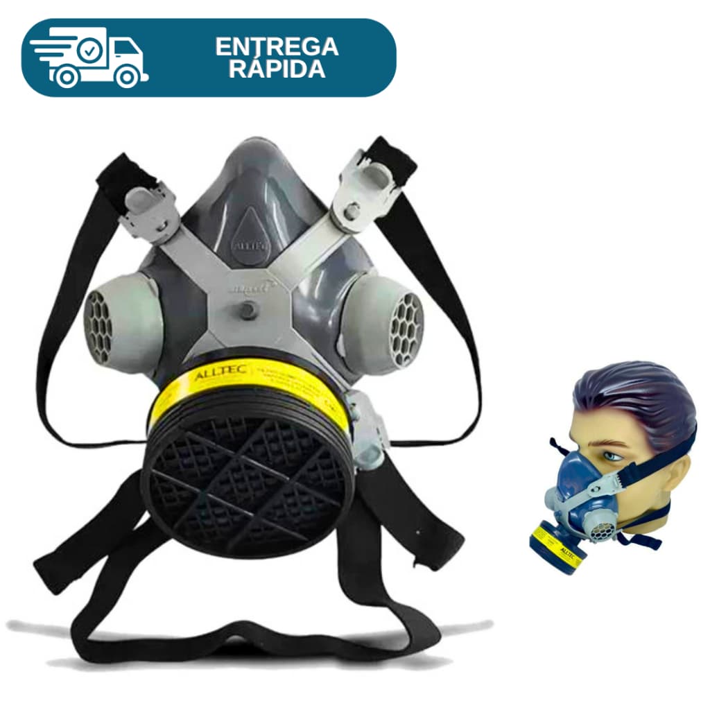 Mascara Respirador 1/4 Facial Com 1 Filtro VO/GA Mastt Alltec 2001 Para Pintura Poeira Gases Nevoas