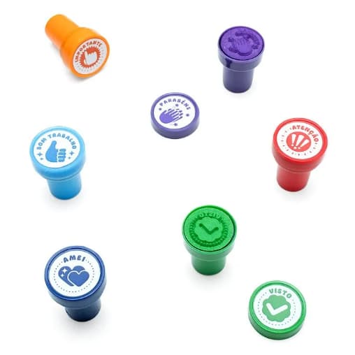 CARIMBO PEDAGÓGICO AUTOTINTADO LEO&LEO - 6 UNIDADES