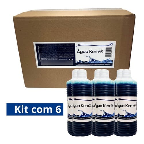 Kit com 6 desodorizante solvente banheiro água kem 240ml