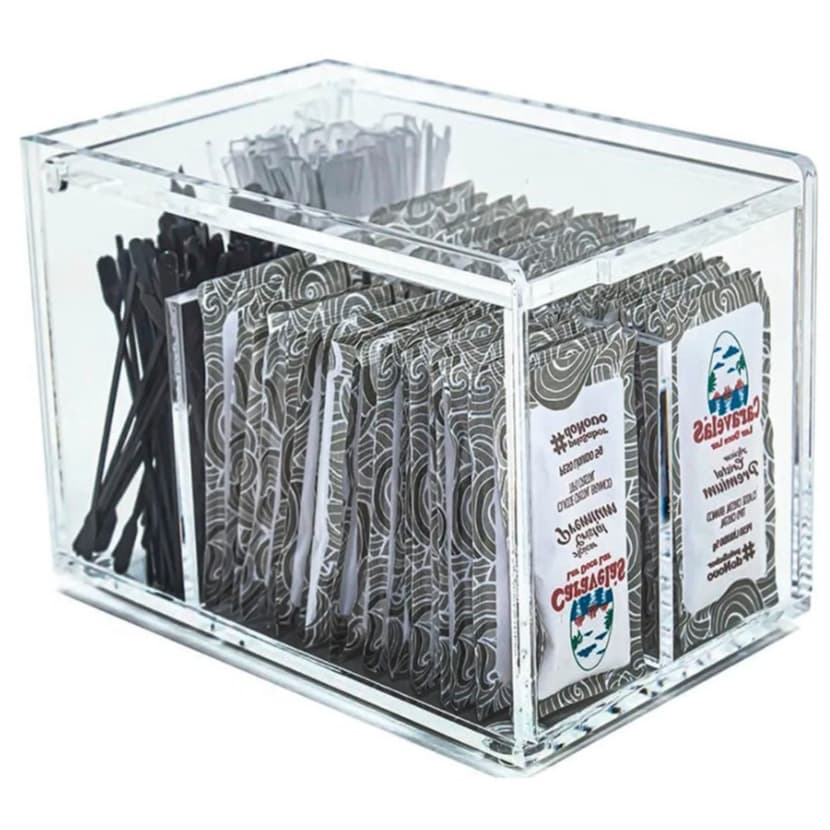 Caixa Porta sachê de açucar e adoçante em acrilico