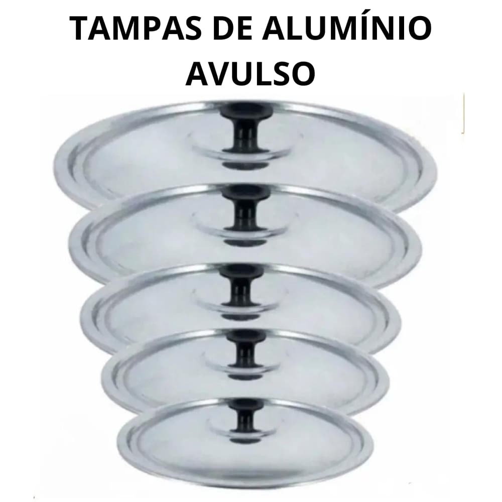 Tampas de Alumínio Avulso para Panelas Caçarolas Polida