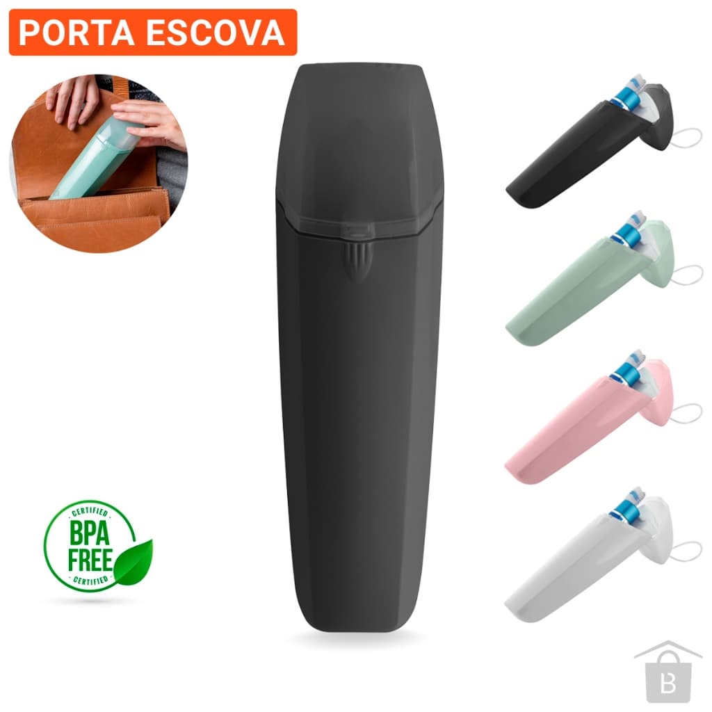 Porta Escova de Dente e Creme Dental para Bolsa Academia Mala Viagem Portátil