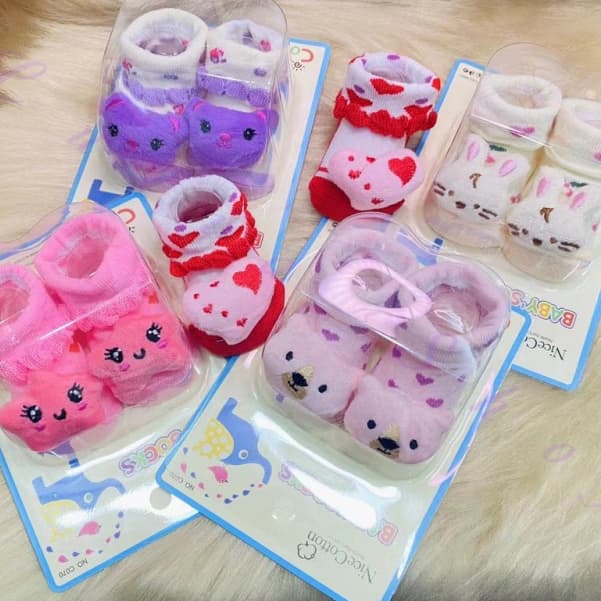 Meias Lnfantil Bebê Pantufa 3D Bichinho / Recém Nascido  Menino/Menina/0