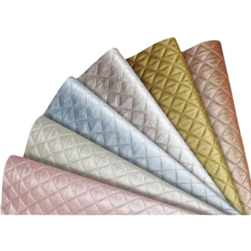 Courino Matelassê com brilho Pvc dijon metalizado