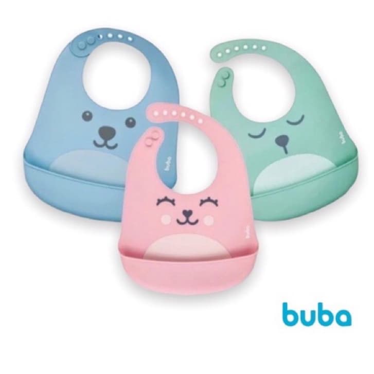 Babador de Silicone com pega migalhas buba
