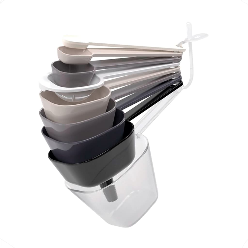 Kit Jogo Medidor Cozinha Colher Chá Café Sopa Funil 9 Pç