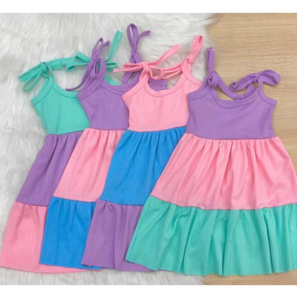 Vestido Infantil Multicolorido maria COR SORTIDA