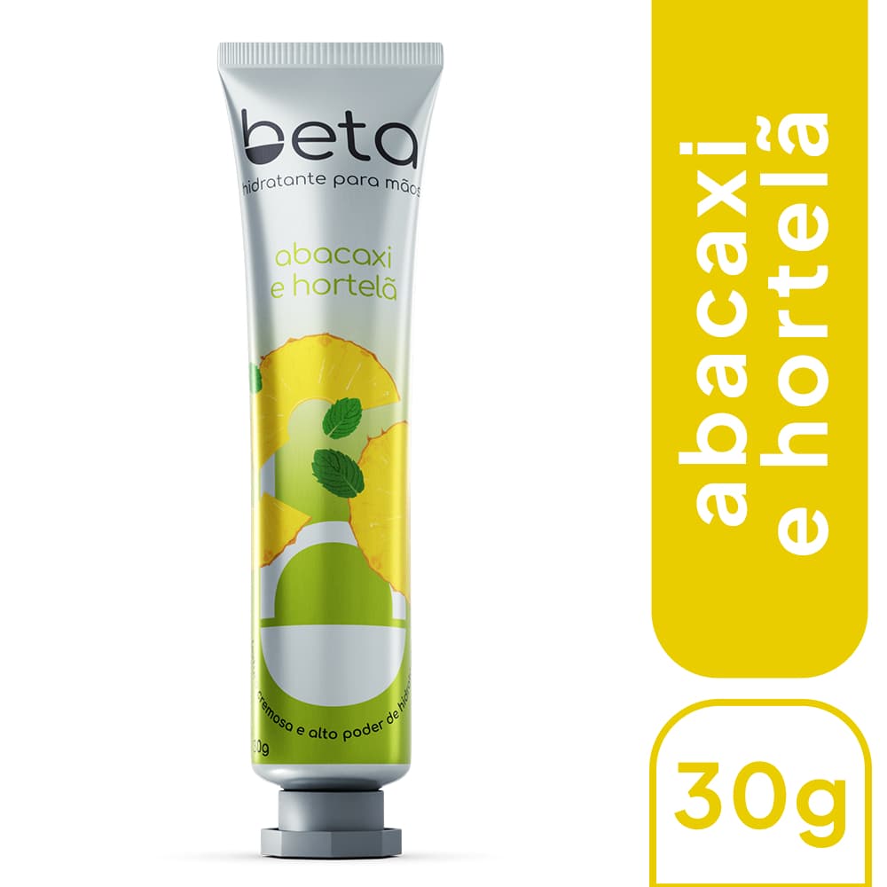 Creme Hidratante para Mãos Beta Abacaxi e Hortelã – Hidratação e Refrescância