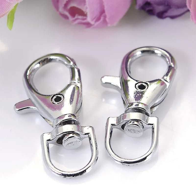 Fecho Mosquetão - Prata - 38mm - 50 Peças