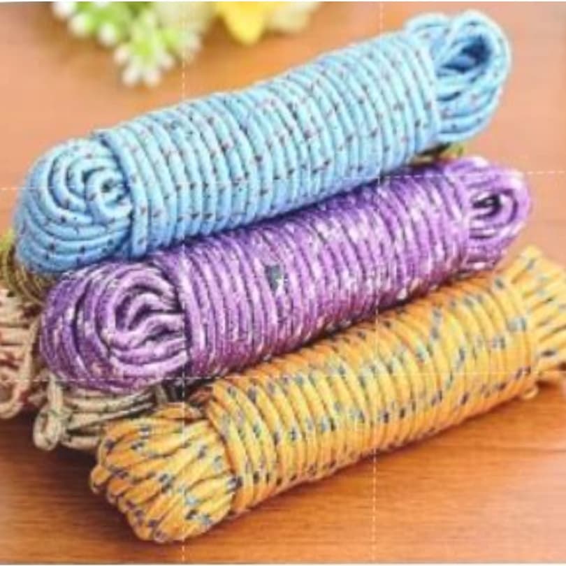 KIT COM DUAS CORDA NYLON 15 METROS PARA VARAL OU AMARRACAO DE OBJETOS SEGURANÇA MULTIUSO