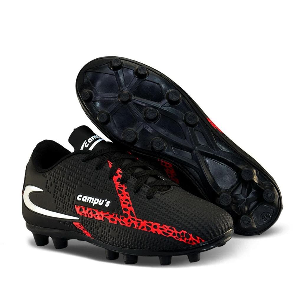 Chuteira De Campo Preta Masculina Com Trava Resistente para Jogos no Gramado