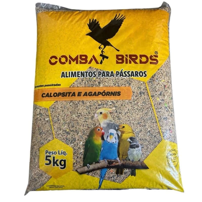 Ração para Calopsitas 3/5/10KG Mistura Limpa Combat Birds Entrega Xpress rápida!