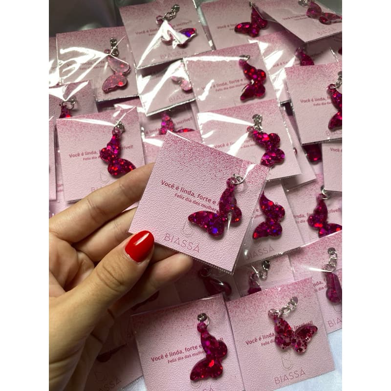 Chaveiro de borboleta personalizado 20-40-60-80| brindes para clientes