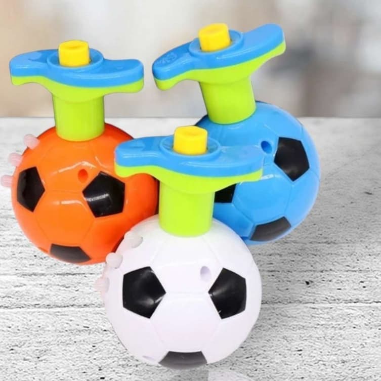 Brinquedo pião musical bola de futebol c/ lançador c/luz   KL100750