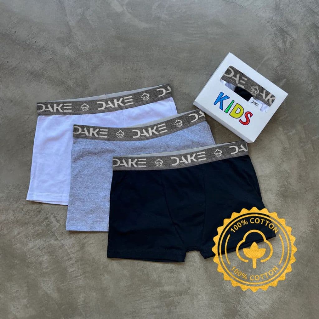 Kit Cueca Infantil Algodão Premium Boxer Box Kids