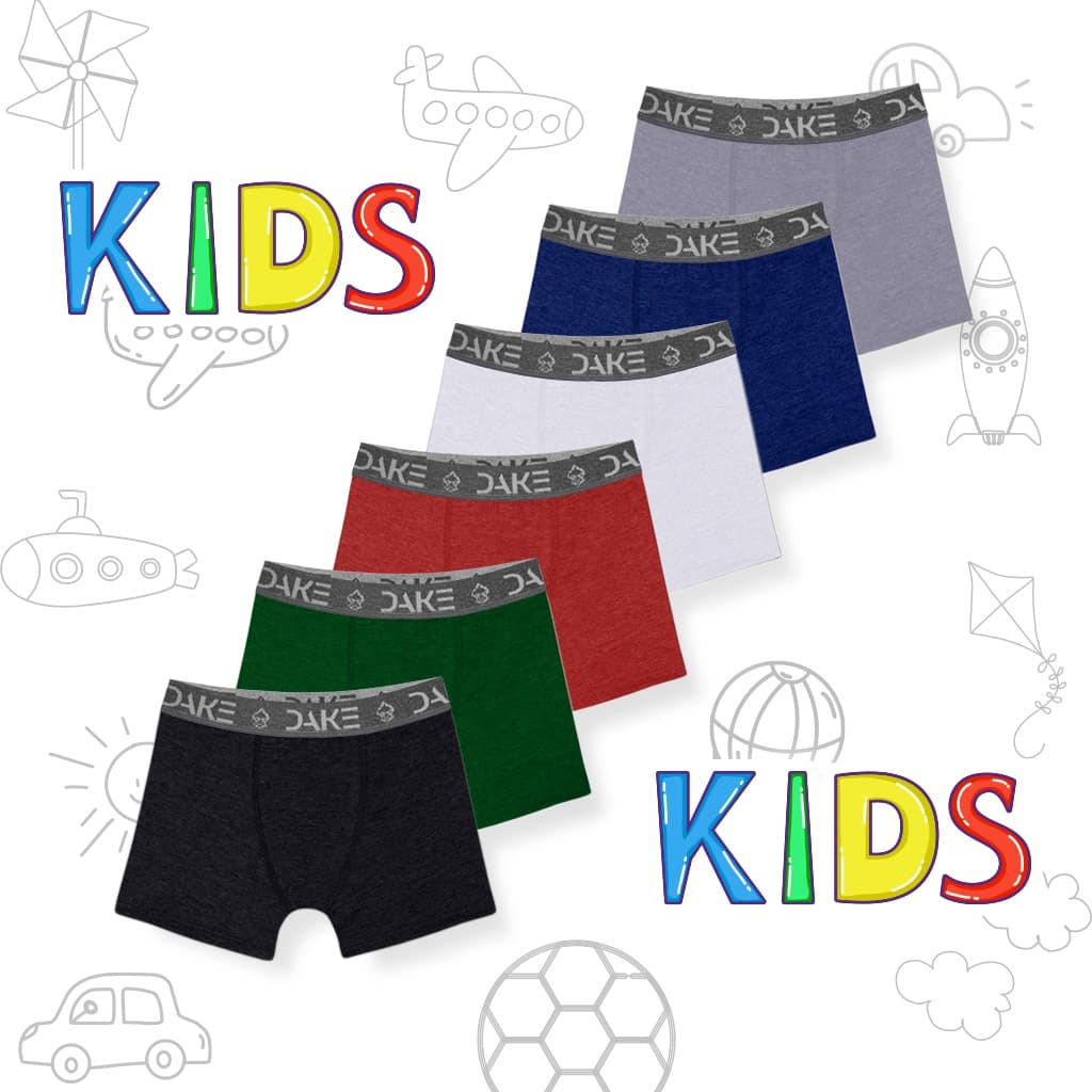 Kit 5 Cueca Algodão Premium Infantil Box Boxer Kids