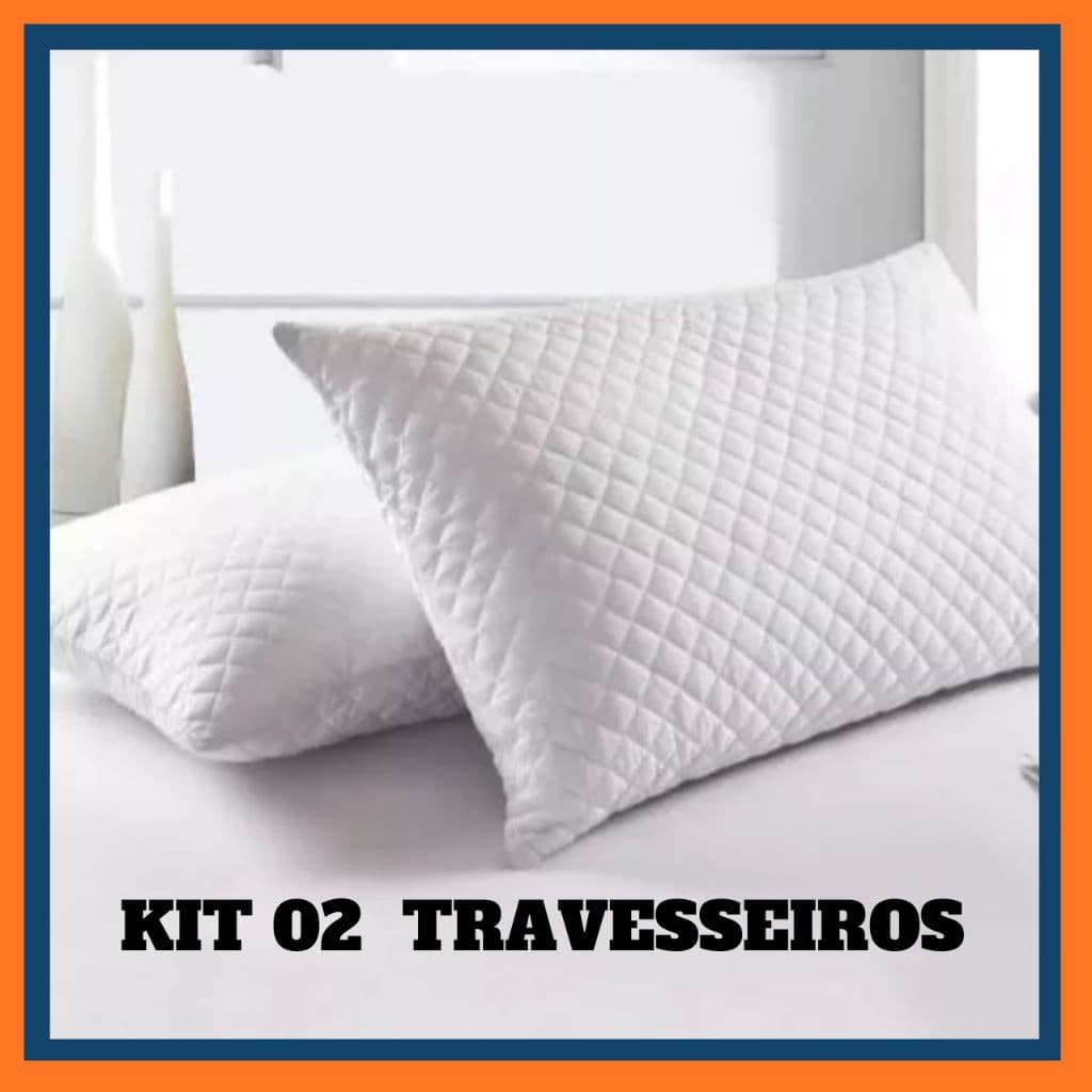 Kit 2 Dois Travesseiros Para Casal Confortavel Antialérgico