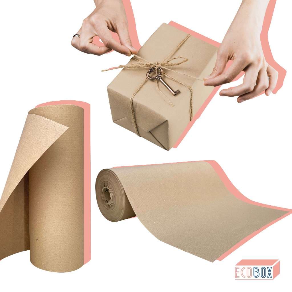 Papel Kraft Mix Rolo 40cm x 100mts Papel Embrulho Para Pacotes Embalagem Proteção Envios Correios Mascaramento Forração