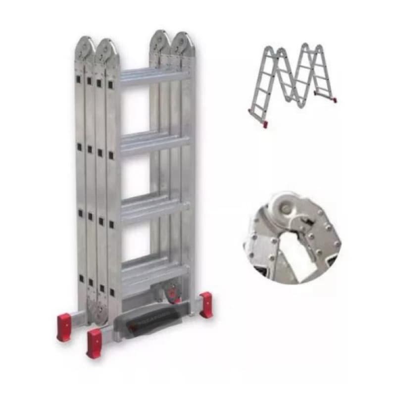 Escada Alumínio Articulada 4x4 Multifuncional 16 Degraus