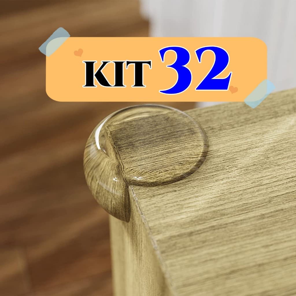 32 Protetor De Quina Silicone Mesa Segurança Para Crianças  Proteção Anti-colisão Promoção