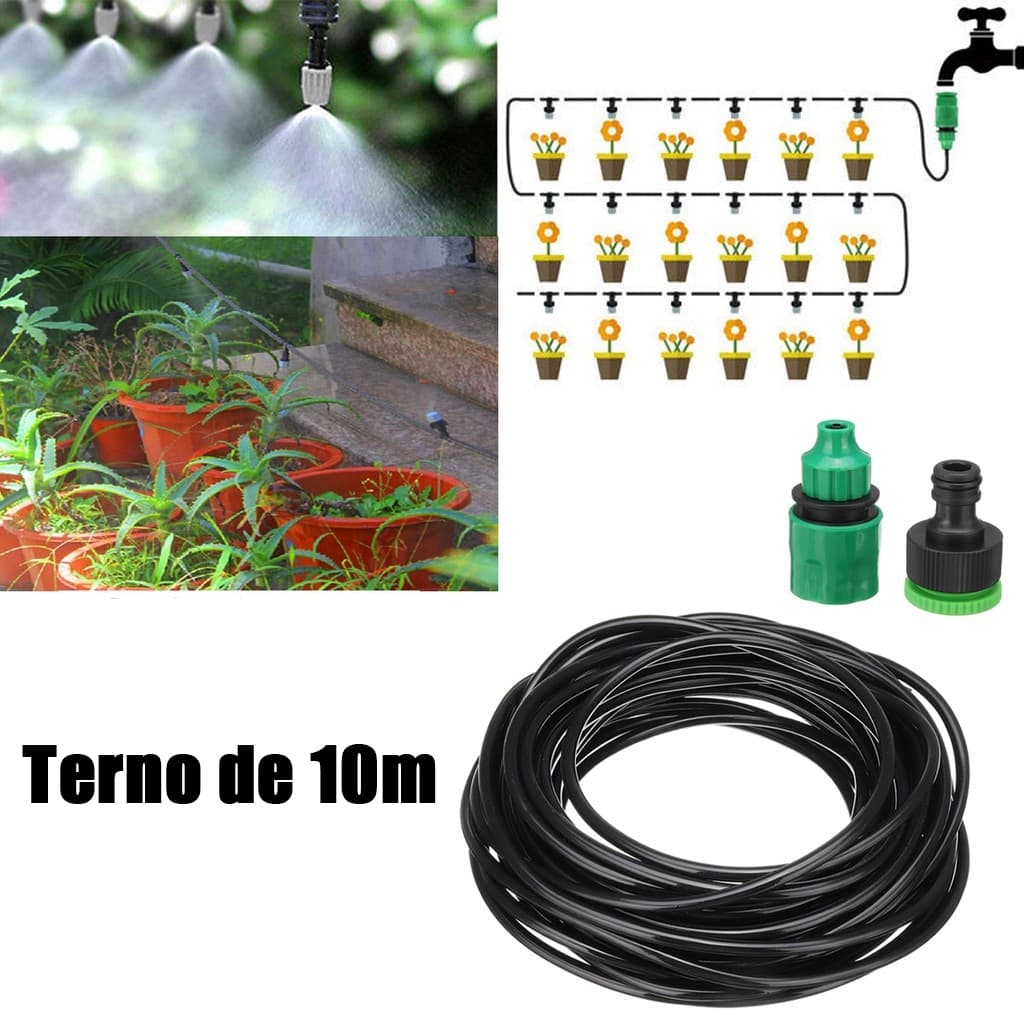 10m Kit De Irrigação De Jardim Tubo De Jardinagem Sistema De Névoa De Refrigeração Mangueira De Água Automático Conjunto De Pulverização