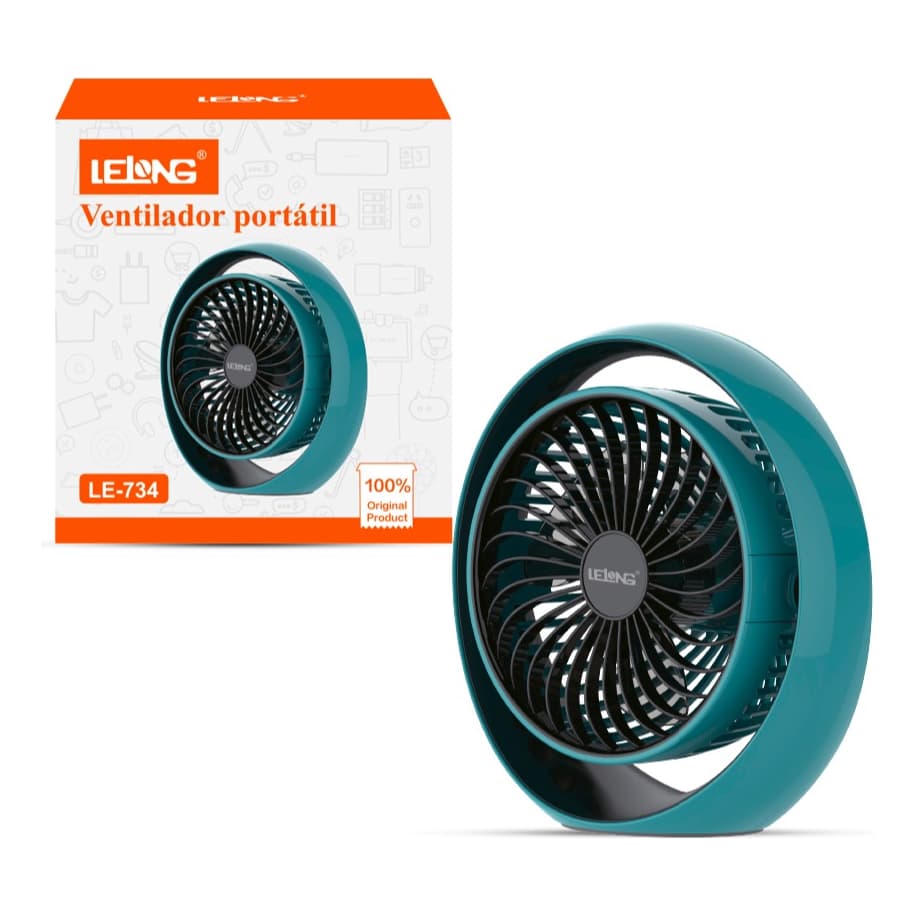 Mini Ventilador De Mesa Forte Usb Silencioso 3 Velocidades
