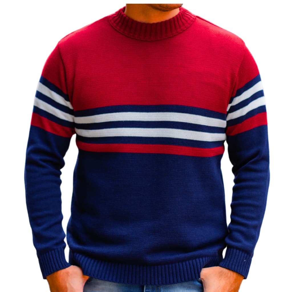 Sueter Masculino Blusa De Frio Cardigan Lã Trico Gola Redonda Alta Qualidade