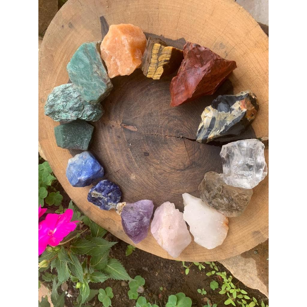 Pedra Bruta para 7 Chakras (3,5 cm). VENDA UNIDADE. Alinhamento Cristal Chakras