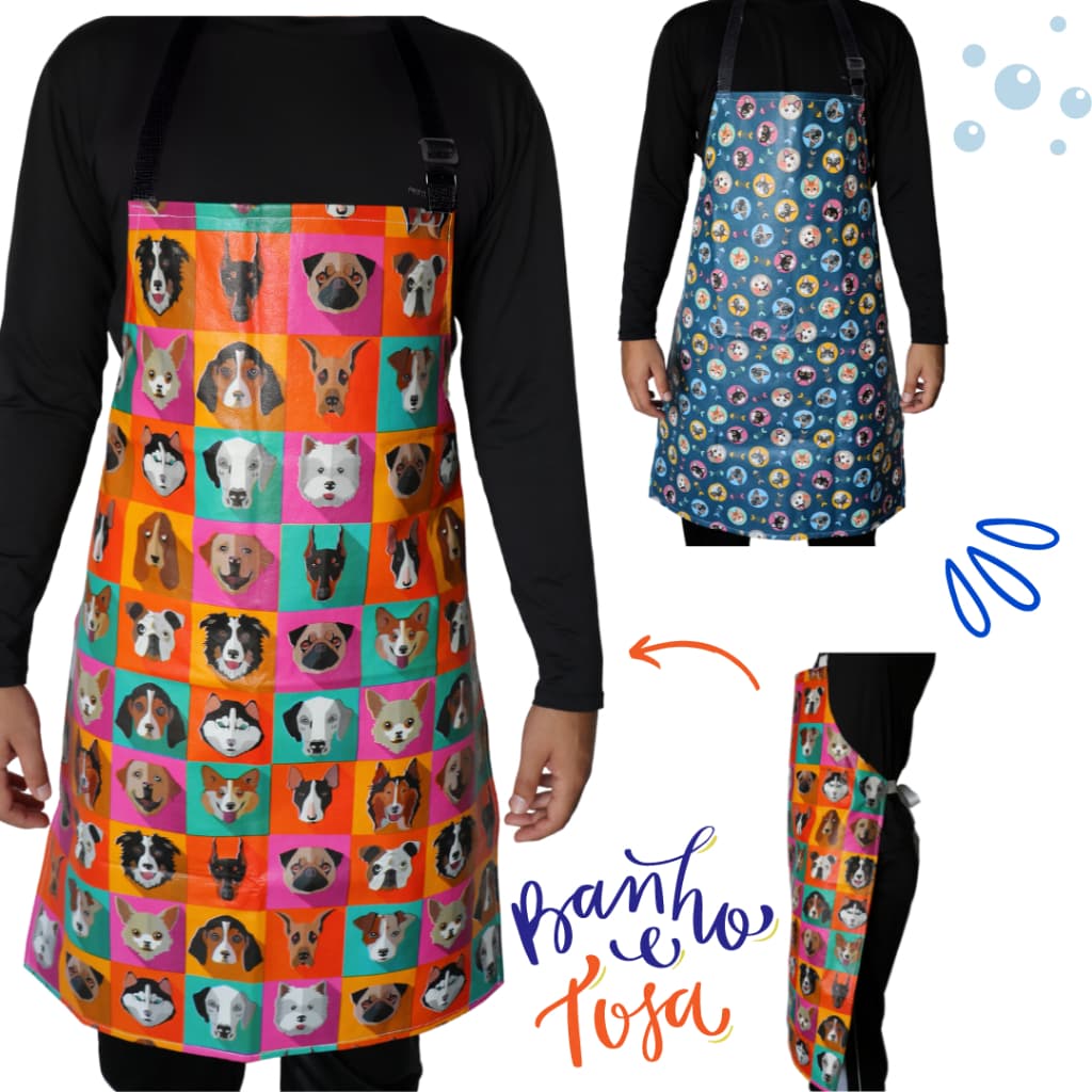 Avental de Banho e Tosa Impermeável À Prova D'água Gaby Pet