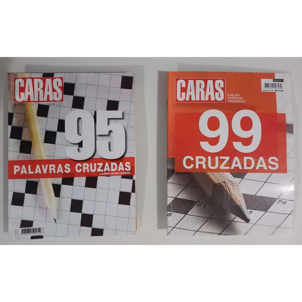 Kit 2 Livros de Palavras Cruzadas Editora CARAS 200 Páginas de Passatempo Palavras Cruzadas Edição Esp. Editora CARAS