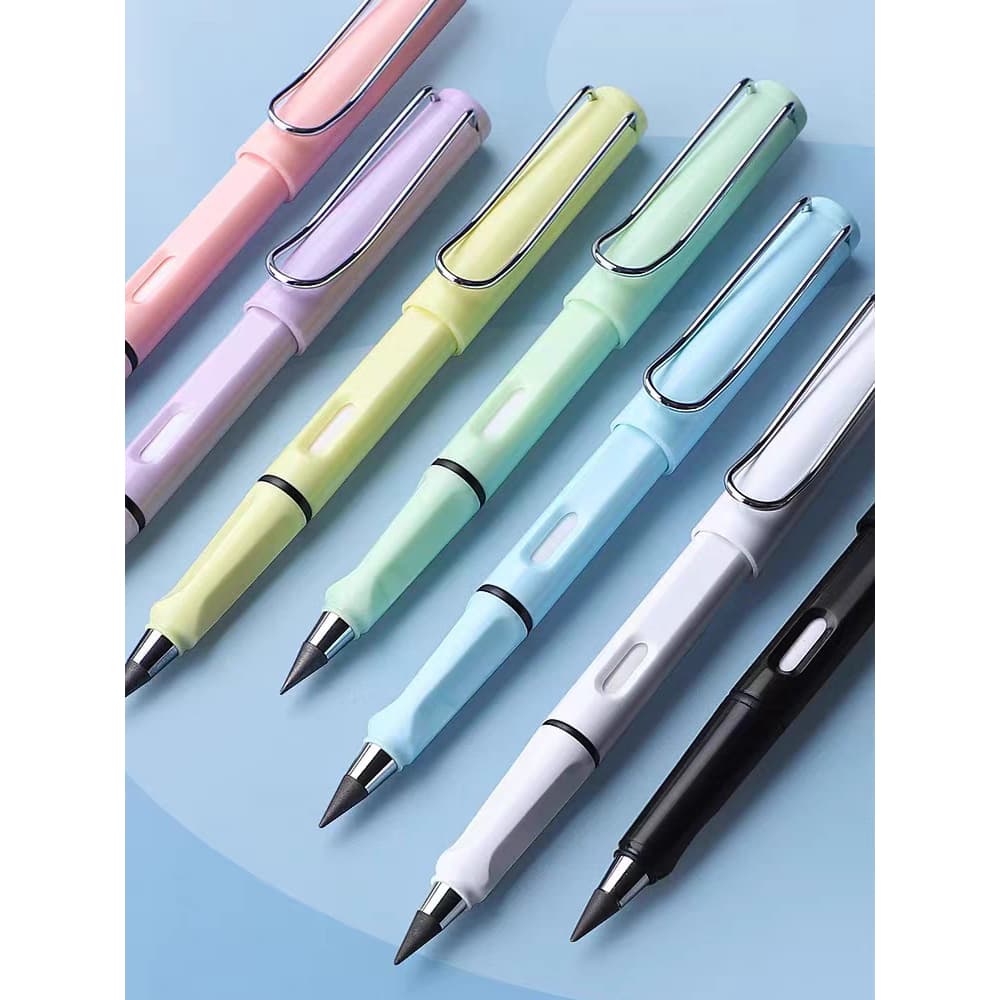 Caneta Lápis Infinito De Escrita Eterna Criativo Grafite Papelaria Escritório Escola com borracha