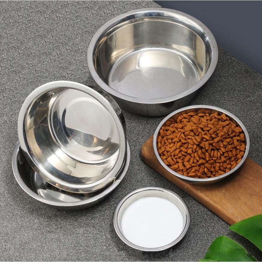 Pote Tigela De Inox 450ml/200ml Vasilha Comedouro Para Pet Gato Cachorro LR-0263