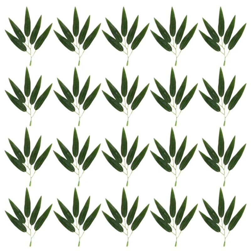 100 Folhas de Bambu Mosso Galhos Verdes - Decoração Arranjos