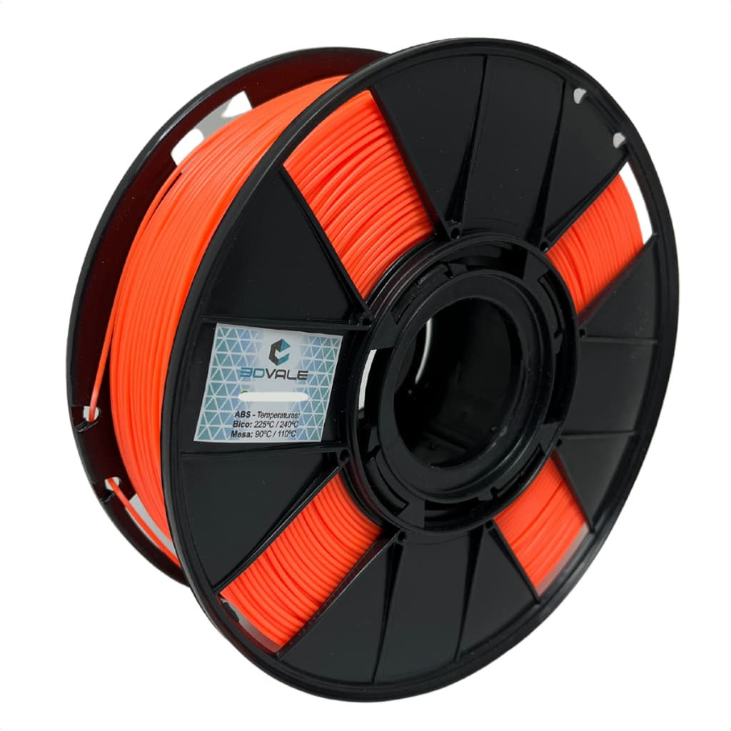 1kg De Filamento ABS de 1,75mm para Impressora 3D Laranja Neon