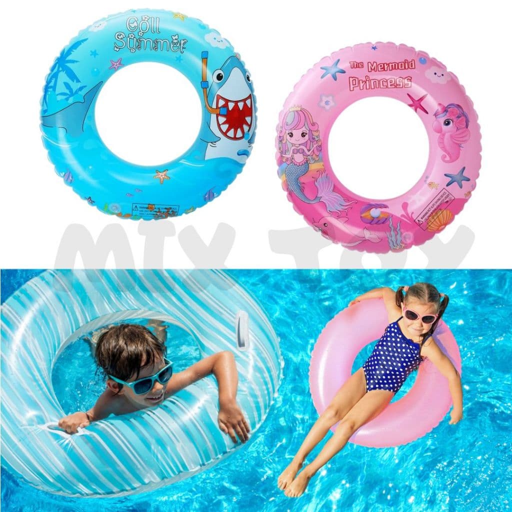 Boia Cintura Infantil Sereia e Tubarão Piscina E Praia