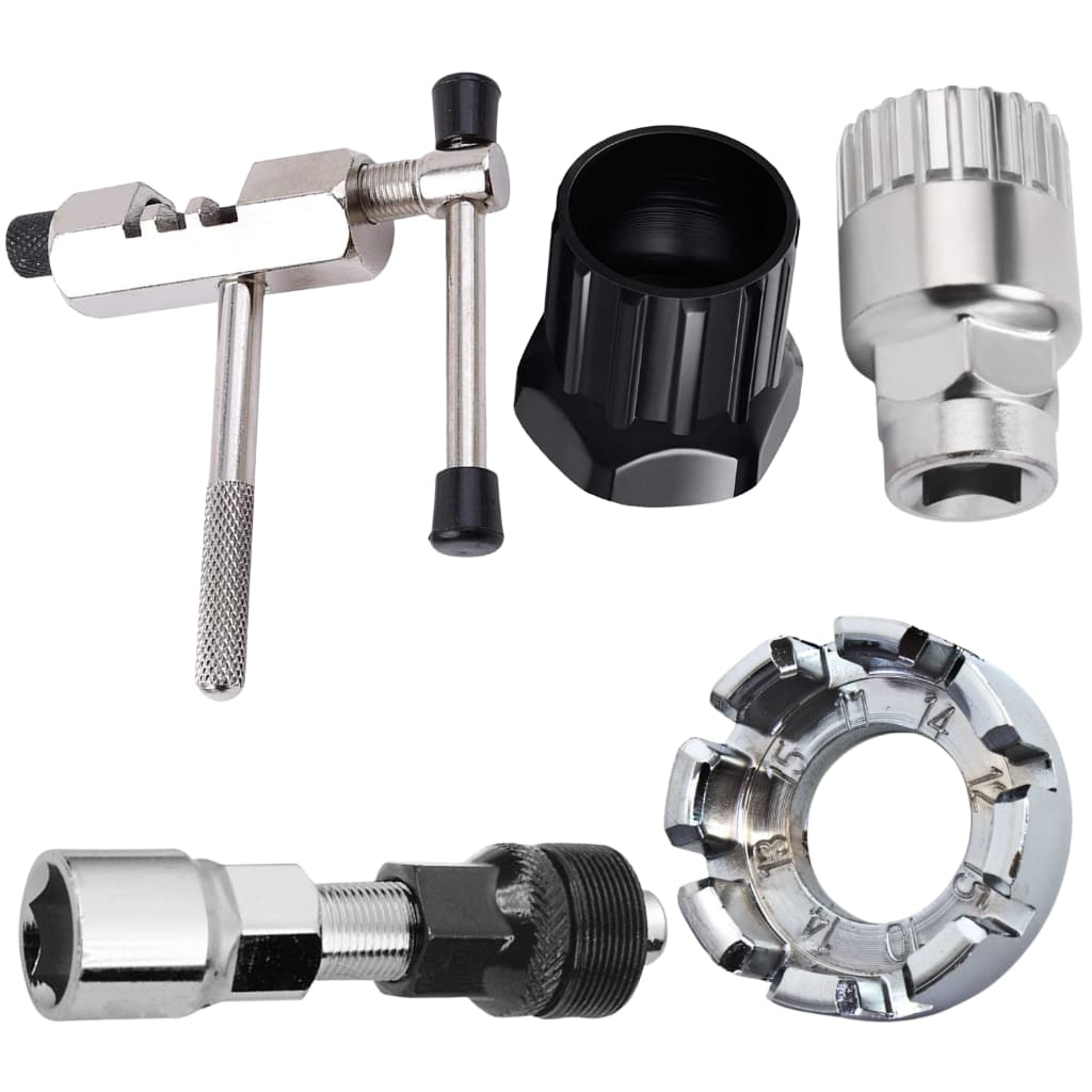 Kit Ferramentas Chaves De Reparação Reparo Bike Extrator Pedivela Movimento Central Roda Livre Saca Tira Pino Corrente