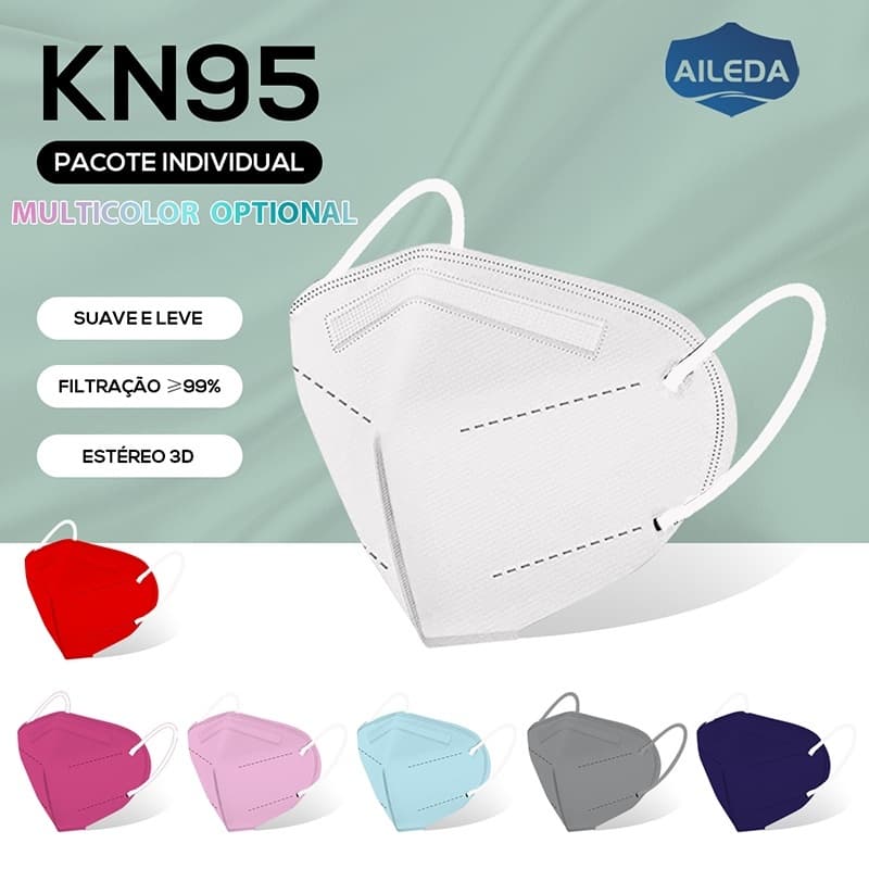 KN95 kit Máscara Descartável  Aileda  ADULTO