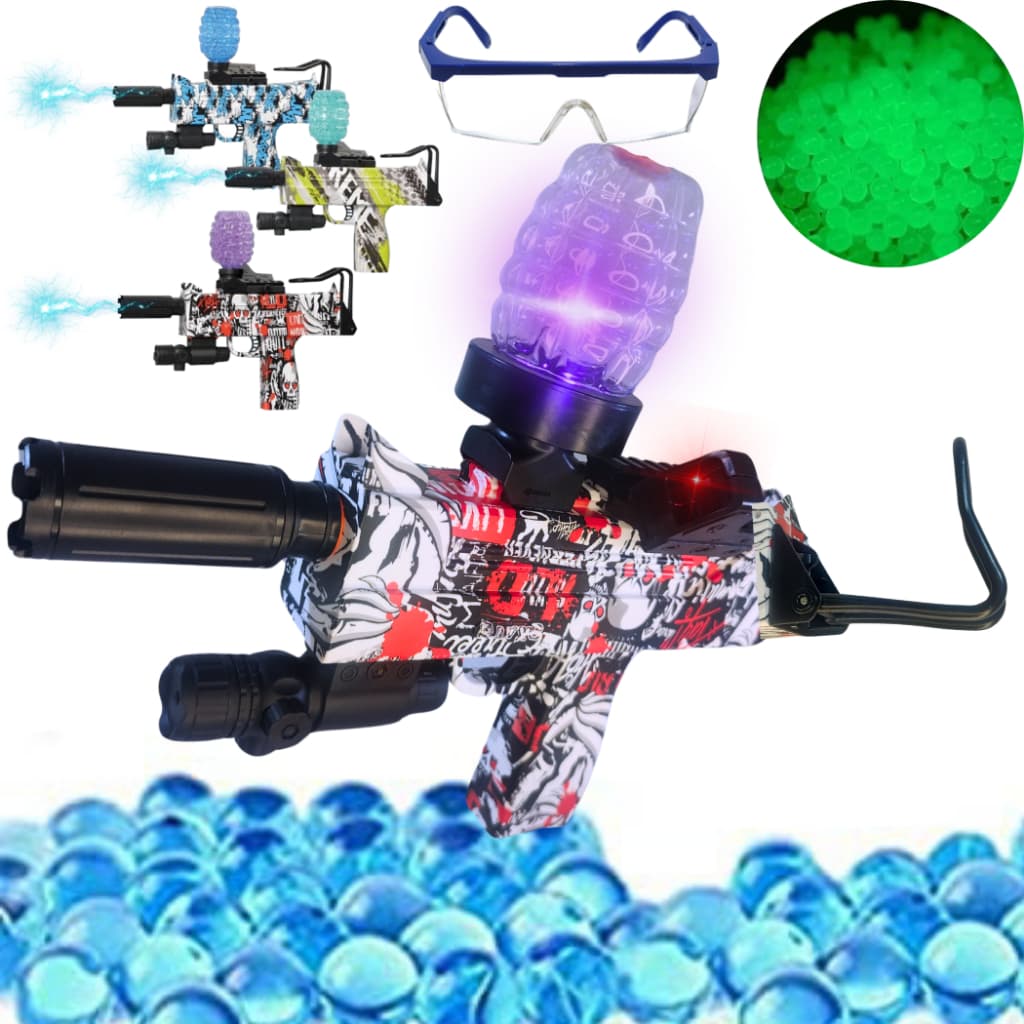 Metralhadora UZI  Automático lançador De Elite Atira Bolinhas De Gel neon