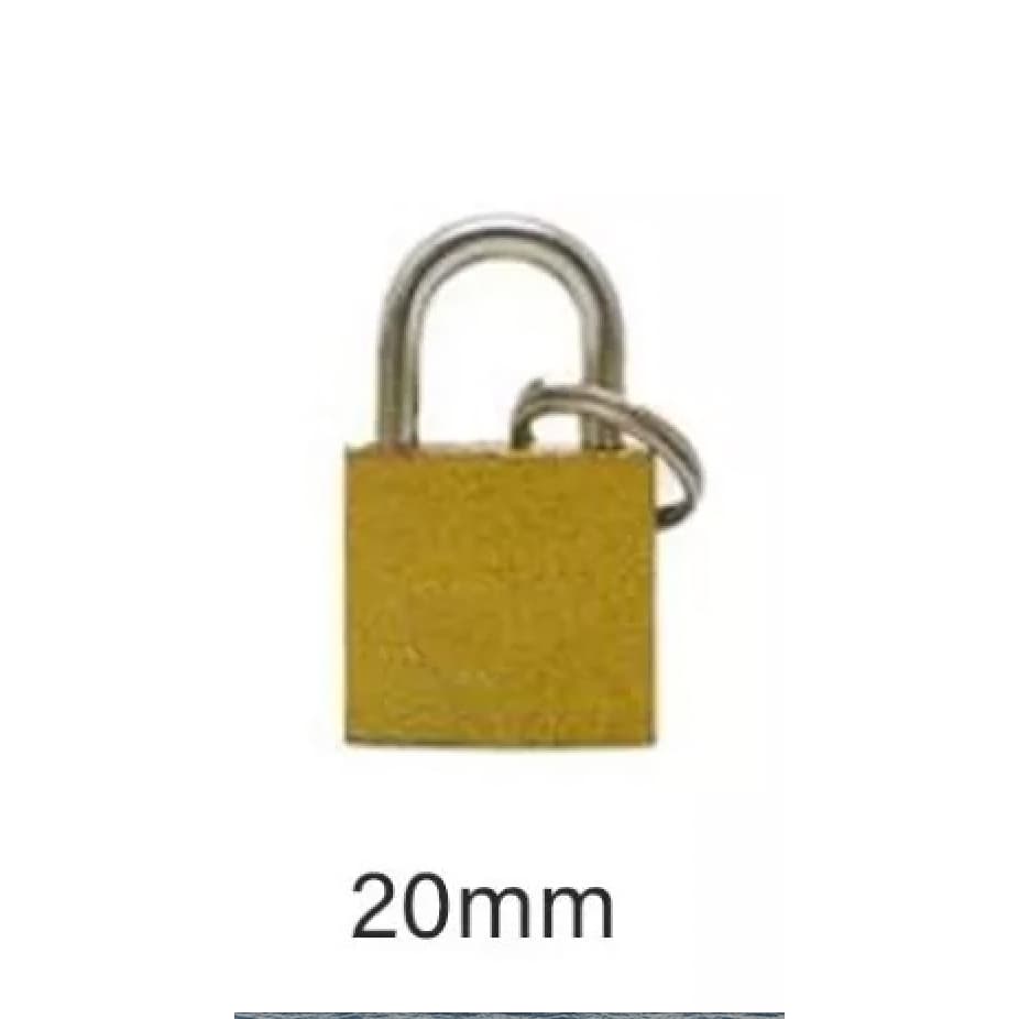 Cadeado com Chave 20mm  Latão Maciço