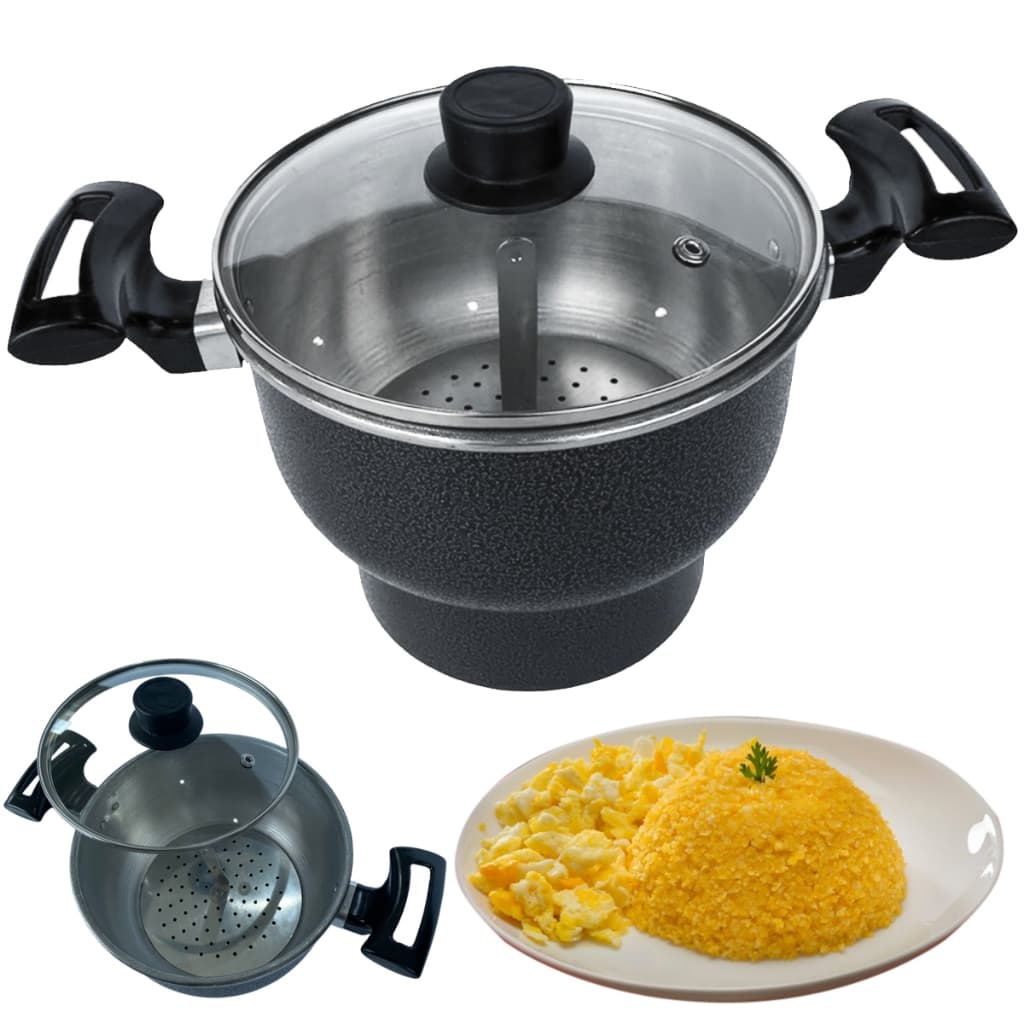 Cuscuzeira Tampa De Vidro Cuscuz Nordestino Alimentos A Vapor Cozinha Legumes Salada Batata