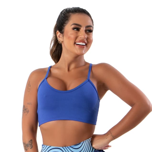 Top Fitness Nadador Feminino Suplex Alça Fina Academia 4 Estações