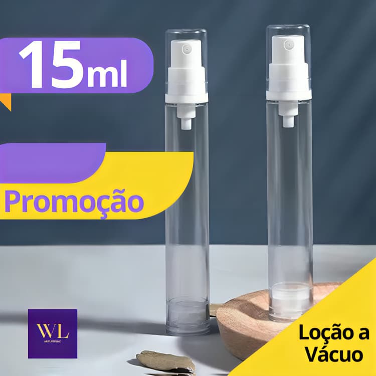 Kit 1/2/3 Unidades 15ml Frasco Viagem Transparente Vácuo Vazio Spray/Pump Portátil Plástico Recarregáveis Higiene Loção
